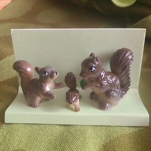 New Mini Squirrel Figurines- Vintage For Boutique Eggs & Ornaments